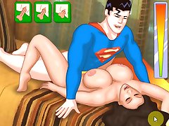 Sex game Superman fucks Denise Milani