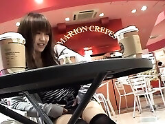Sweetie Yuzuki Hatano is eagerly sucking her rubber dildo