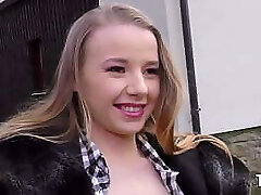 Cheeky teenie Olivia Valentina having a hard sex with a huge white man-meat