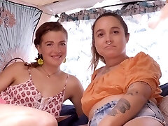 Girls Out West - Hairy sweeties enjoy rimming and cunnilingus