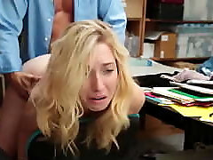 Prevention Officer Mitt Cuffs &_ Fucks Blonde Shoplifter