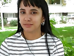 Spanish babe Sara Villanueva has a very sexy surprise for her favorite customer