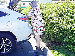 I can't believe I suck the guy in the parking plenty of cock and swallow his cum - BBW SSBBW, fuck-stick Cum Shot, Cumshot In Mouth, hijab
