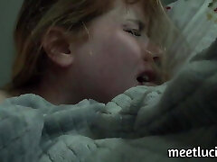 cute submissive ash-blonde gets all her holes used