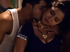 Indian Babe Crimson Satin Erotic Dancing