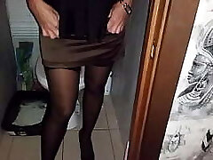 Russian Sexy lecturer was doing a lesson and wanted to pee, the schoolgirl commenced to look on in the wc, and then ate and took out big toys (film one, Alina Tumanova)