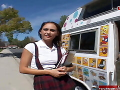 Brunette diminutive student Teen with small tits has car sex Brunette diminutive student Teen with small tits has car sex