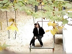 Sex on the swingset with a Korean coed nymph