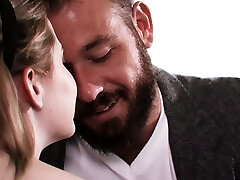 Lovable seductress Britney Light is fucked by bearded boyfriend