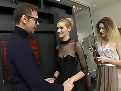 Two complete beotches can't share rock hard and big dick of Rocco Siffredi