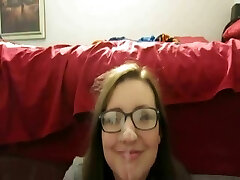 Super cute nerdy girl....Torrid facial on her face and glasses Super cute nerdy girl....Torrid facial on her face and glasses