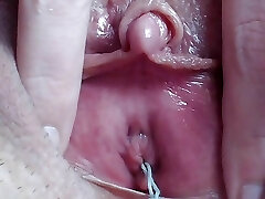 Extreme closeup getting off with huge clitoris wet orgasm Extreme closeup getting off with huge clitoris wet orgasm