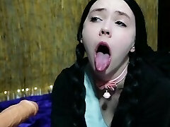 Wednesday Addams Gets HUGE Facial Cumshot! Wednesday Addams Gets HUGE Facial Cumshot!