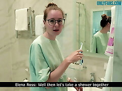 Young Stepsister Helped Stepbrother With Morning Trouser Snake - Plowed Him In The Douche And Got Caught (Subtitles) - Elena Ros