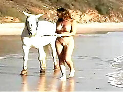 Sexy brunette Merritt Cabal rides her horse and loves it
