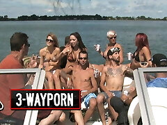 3-Way Porn - Speedboat Group Orgy - Part 1