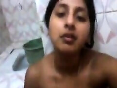 Busty Indian Teen Rubbing Her Twat