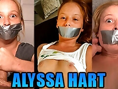 Tiny Redhead Alyssa Hart Duct Tape Gagged In Three Sizzling Gag Fetish Movies