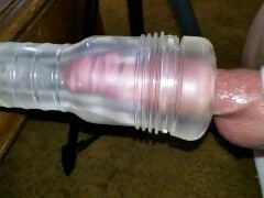 Flipping fleshlight, milking my hard cock Flipping fleshlight, milking my hard cock