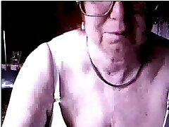 Ugly four spotted granny from Germany reveals her time worn cunt on webcam
