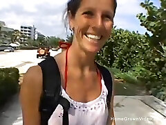 Ultra-cute and busty brunette jerks off a man she met at the beach until he spews Ultra-cute and busty brunette jerks off a man she met at the beach until he spews