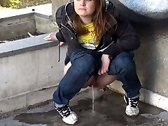 Naughty Black-haired Makes Huge Puddle Naughty Black-haired Makes Huge Puddle