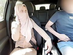 My Muslim Hijab Wifey's First Dogging in Public. French tourist nearly torn her arab pussy apart.