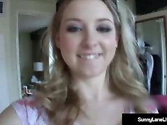 Sexy Sunny Lane Sucks Cock & Plays With Her Tight Gash Point Of View!