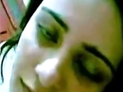 Brunette Arab slut shows her vag and breasts on webcam