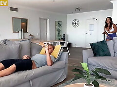 Big-titted Stepmom Spies On Her Horny Stepson - full at ebrazz.tv