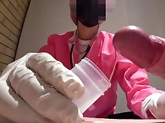 Chinese Nurse milks and rocks cock in the hospital - POV