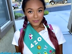 Little Squirtles – Little Whorish Girl Scout Sells Cookies By Sucking and Ravaging Her Neighbor - 1080p
