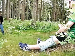 Dickflash in the forest, a stranger sucks a trunk and has sperm on her breasts Dickflash in the forest, a stranger sucks a trunk and has sperm on her breasts