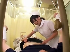 Chinese nurse sucks a dick and rides it in horny voyeur video