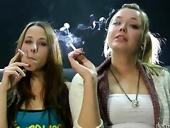 Suzi smoking.