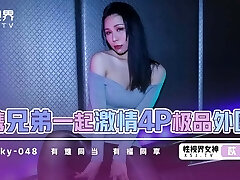 3 Schlongs on ONE HOT ASIAN TEEN GANGBANG