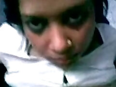 Missionary style dirty quickie with a busty Indian neighbor dame