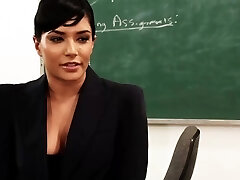 Shazia Sahari and Jana Jordan couldnt hold back from making enjoy with each other, in the classroom