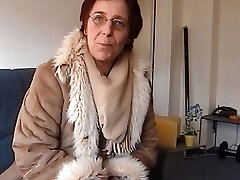 A horny German grandma pleasing a cock with her beaver and mouth in POV A horny German grandma pleasing a cock with her beaver and mouth in POV
