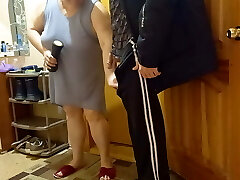 Jerking off with a hookup toy to a courier Jerking off with a hookup toy to a courier