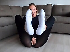Clothed Female Naked Male sex with a MILF in crotchless tights Clothed Female Naked Male sex with a MILF in crotchless tights