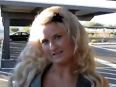 Chubby Blonde Swallows Jizz