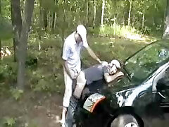 Fucked me over the bonnet of his van. HOT!