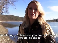 Kinky blond haired bombshell with quite nice butt is picked up for blowjob Kinky blond haired bombshell with quite nice butt is picked up for blowjob