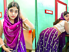 Indian Beautiful Stepsister having Sex with stepbrother Bbc, Desi Village Stepsister tight pussy Ravage MMS (Hindi audio)