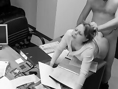 Seduction of office secretary caught on covert security cam
