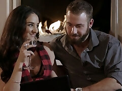 Puerto Rican nymphomaniac Sheena Ryder gets nailed doggy by her bearded fellow