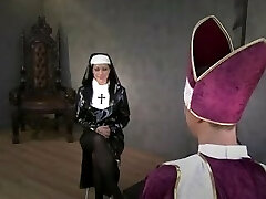 Dominatrix nun facesitting the priest