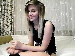 Hottest Amateur Punk 19yo Teen touching her pussy on Webcam