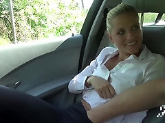 blonde sweetie car anal quickie with her boss to cumsh
